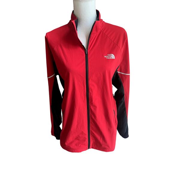 Women's The North Face Summit Series red, black windbreaker jacket size L - Picture 1 of 4